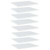 vidaXL B&uuml;cherregal-Bretter 8 Stk. Hochglanz-Wei&szlig; 60x50x1,5 cm