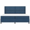 vidaXL Boxspringbett mit Matratze mit Kopfteil Blau 200 x 200 cm Stoff