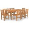 vidaXL 9-teiliges Garten-Ess-Set 200 x 100 cm Massivholz Teak