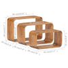 vidaXL Beistelltische 3 Stk. Massivholz mit Honigfarbenem Finish