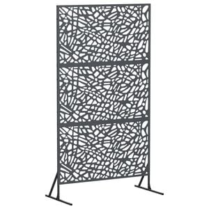 vidaXL Sichtschutz 100 x 50 x 180 cm Stahl Anthrazit
