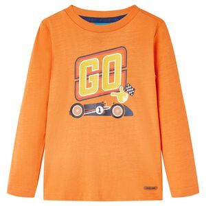 vidaXL Kinder-Langarmshirt Dunkelorange 92