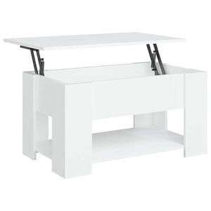 vidaXL Couchtisch Wei&szlig; 79x49x41 cm Holzwerkstoff