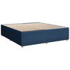 vidaXL Boxspringbett mit Matratze Blau 200x200 cm Stoff