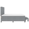vidaXL Boxspringbett mit Matratze Hellgrau 180 x 200 cm Stoff