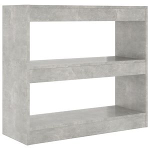 vidaXL B&uuml;cherregal/Raumteiler Betongrau 80x30x72 cm