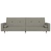 vidaXL Schlafsofa 2-Sitzer mit Hocker Hellgrau Samt
