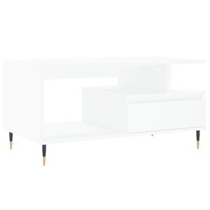 vidaXL Couchtisch Wei&szlig; 90x49x45 cm Holzwerkstoff