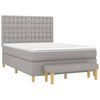 vidaXL Boxspringbett mit Matratze Hellgrau 140x190 cm Stoff