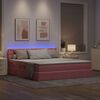 vidaXL Bett mit Stauraum und LED mit Matratze Rosa 180 x 200 cm Samt