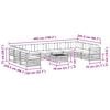 vidaXL Sofagarnituren 11 pcs Natur und Creme Massivholz Akazie