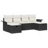 vidaXL Gartensofa-set mit Kissen mit Speicher 6 pcs Poly Rattan