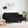 vidaXL Sofa Set mit Kissen 2 pcs Schwarz Polyester