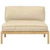 vidaXL Sofa Set mit Kissen Beige 120 x 80 x 69 cm Massivholz Akazie
