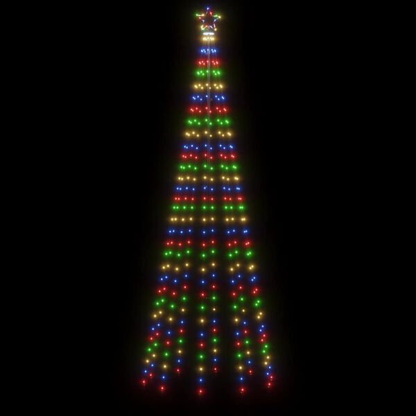 vidaXL LED-Weihnachtsbaum Kegelform Mehrfarbig 310 LEDs 100x300 cm