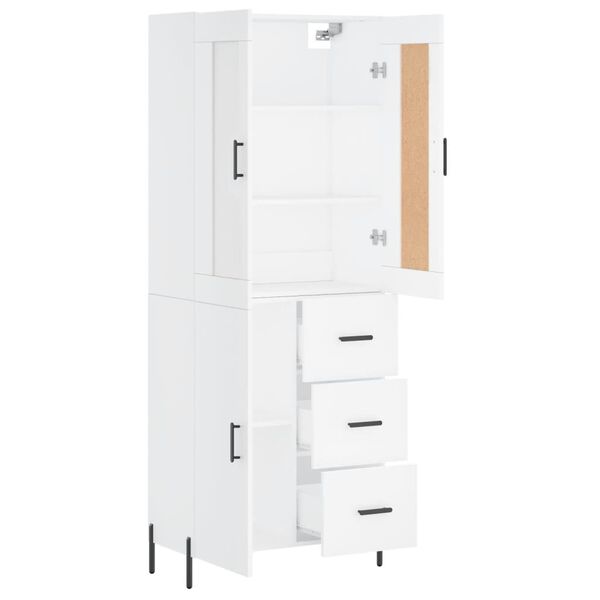 vidaXL Highboard Wei&szlig; 69,5x34x180 cm Holzwerkstoff