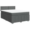 vidaXL Boxspringbett mit Matratze Dunkelgrau 140x190 cm Stoff