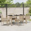 vidaXL Garten Essgruppe 5 pcs Beige Poly-Rattan