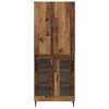 vidaXL Highboard Wandmontiert Altholz 69,5 x 34 x 180 cm Holzwerkstoff