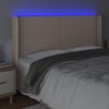 vidaXL LED Kopfteil Cappuccino-Braun 163x16x118/128cm Kunstleder