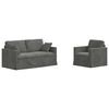 vidaXL Sofa Set 2 pcs Dunkelgrau 158 x 78 x 80 cm Samt