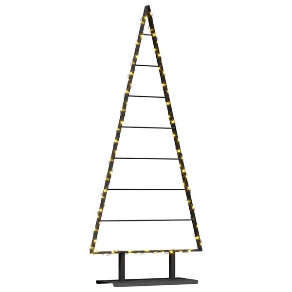 vidaXL Metall Weihnachtsbaum mit Ständer Schwarz 150 cm Stahl