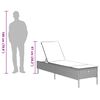 vidaXL Sonnenliegen mit Auflagen 2 Stk. Hellgrau Poly Rattan