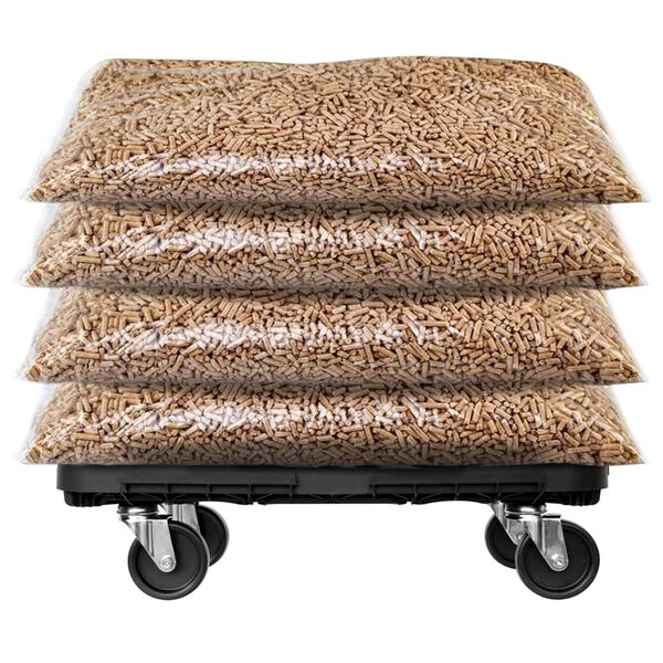 vidaXL Transportroller 2 Stk. Schwarz Polypropylen 300 kg