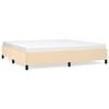 vidaXL Bettgestell ohne Matratze Creme 200x200 cm Stoff