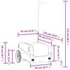 vidaXL Fahrradanh&auml;nger Schwarz und Rot 45 kg Eisen