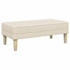 vidaXL Bank mit Kissen Leinen 113 x 57 x 39 cm Stoff