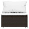 vidaXL 4-tlg. Garten-Lounge-Set mit Kissen Braun Poly Rattan