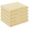 vidaXL Tischdecke 5 stk. Quadratisch Cremewei&szlig; 110 x 110 cm Polyester