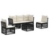 vidaXL Gartensofa-set 6 stk. Schwarz Poly-Rattan
