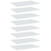 vidaXL B&uuml;cherregal-Bretter 8 Stk. Hochglanz-Wei&szlig; 60x40x1,5 cm