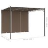 vidaXL Gartenpavillon mit Seitenvorhang 3x3x2,25 m Taupe