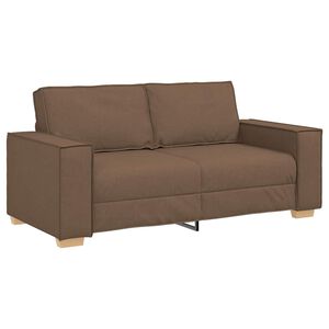vidaXL 2-Sitzer Sofa Braun 140 cm Stoff