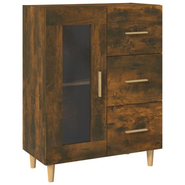 vidaXL Sideboard Räuchereiche 69,5x34x90 cm Holzwerkstoff
