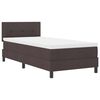 vidaXL Boxspringbett mit Kopfteil Dunkelbraun 90 x 200 cm Stoff
