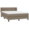 vidaXL Boxspringbett mit Matratze Taupe 140x190 cm Stoff