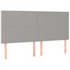 vidaXL Kopfteil Hellgrau 160 x 5 x 118/128 cm Stoff