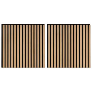 vidaXL Wandpaneele 2 stk. 60,5 x 60 cm Natur