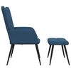 vidaXL Relaxsessel mit Hocker Blau Stoff