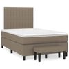 vidaXL Boxspringbett mit Matratze Taupe 120x190 cm Stoff