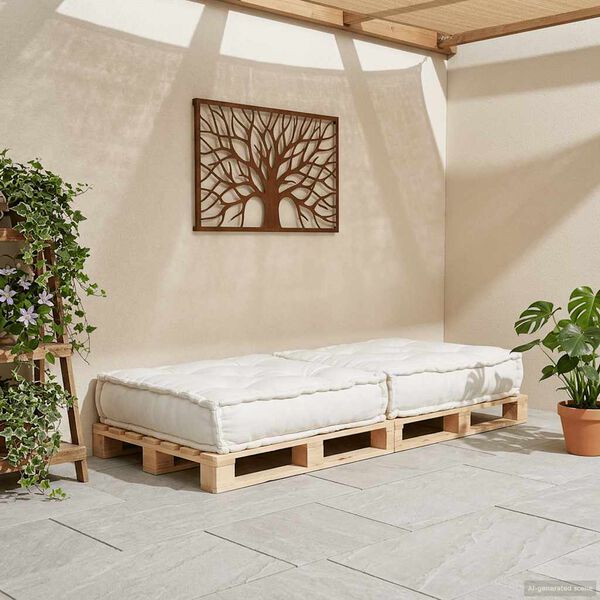 vidaXL Modulares Sofaelement Creme 70x70x36 cm Stoff