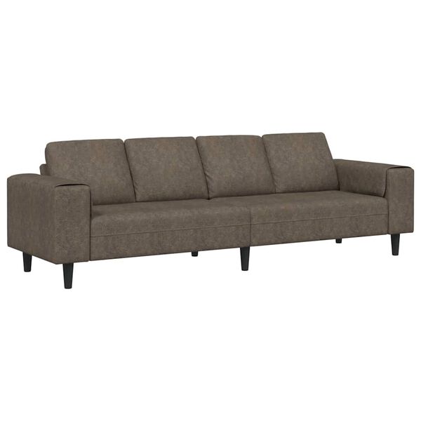 vidaXL Sofa Set Dunkelgrau Faux Wildleder