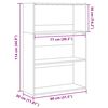 vidaXL B&uuml;cherregal Sonoma-Eiche 80x30x114 cm Holzwerkstoff