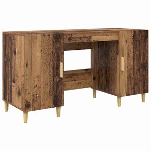 vidaXL Schreibtisch mit Regal Altholz 140 x 50 x 75 cm Holzwerkstoff