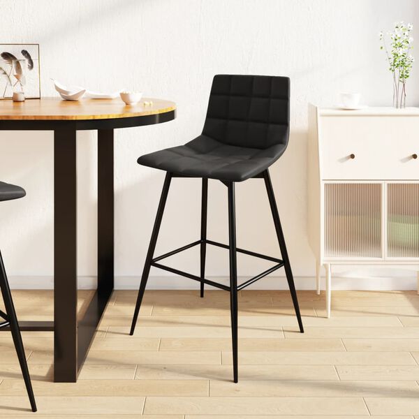 vidaXL Barhocker Grau Kunstleder