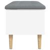 vidaXL Sitzbank mit Stauraum Wei&szlig; 82x42x46 cm Holzwerkstoff